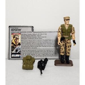Repeater C8.5 Vintage Complete With Card GI Joe 1988 Hasbro Pre-owned